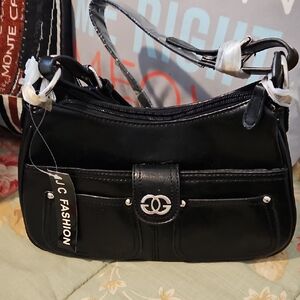 Elegant Black Shoulder Bag by
